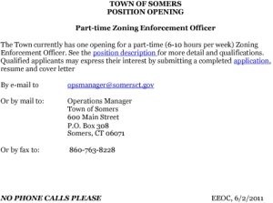 Icon of 2011 Zoning Enforcement Part-Time Position
